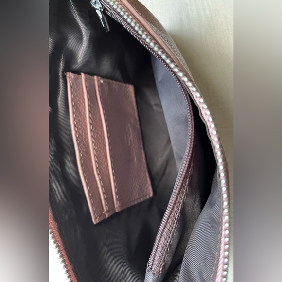 Lecxci Pebbled Leather Wristlet Clutch, Pink - Picture 9 of 13